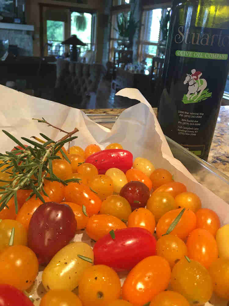 Roasted Tomatoes with Sauteed Buttah Beans